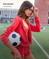 kaia gerber wearing vuori crimson