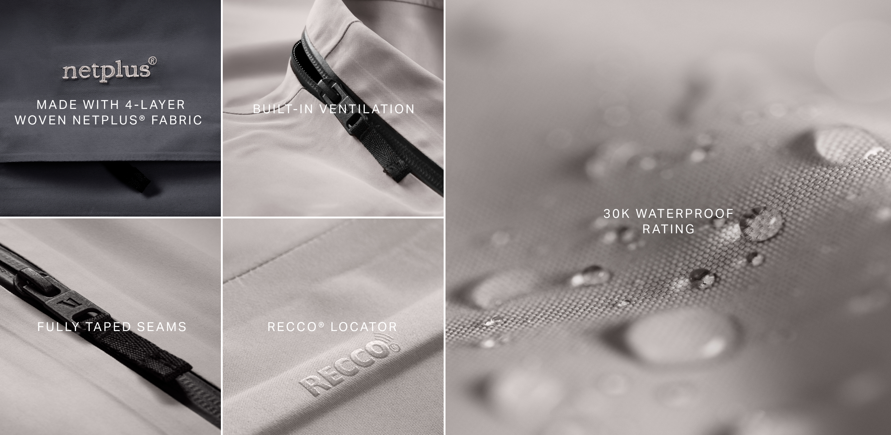 snow fabric features