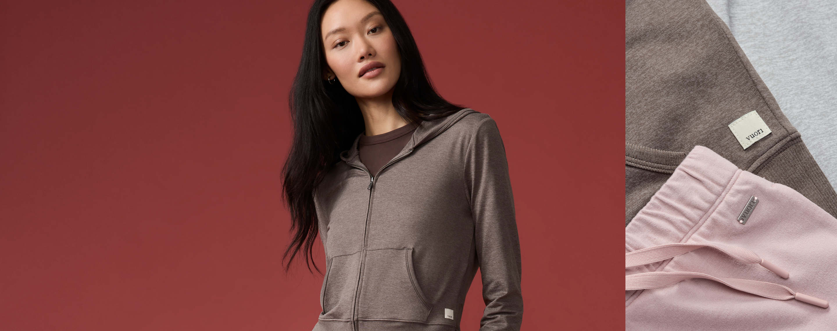 woman wearing vuori clothing