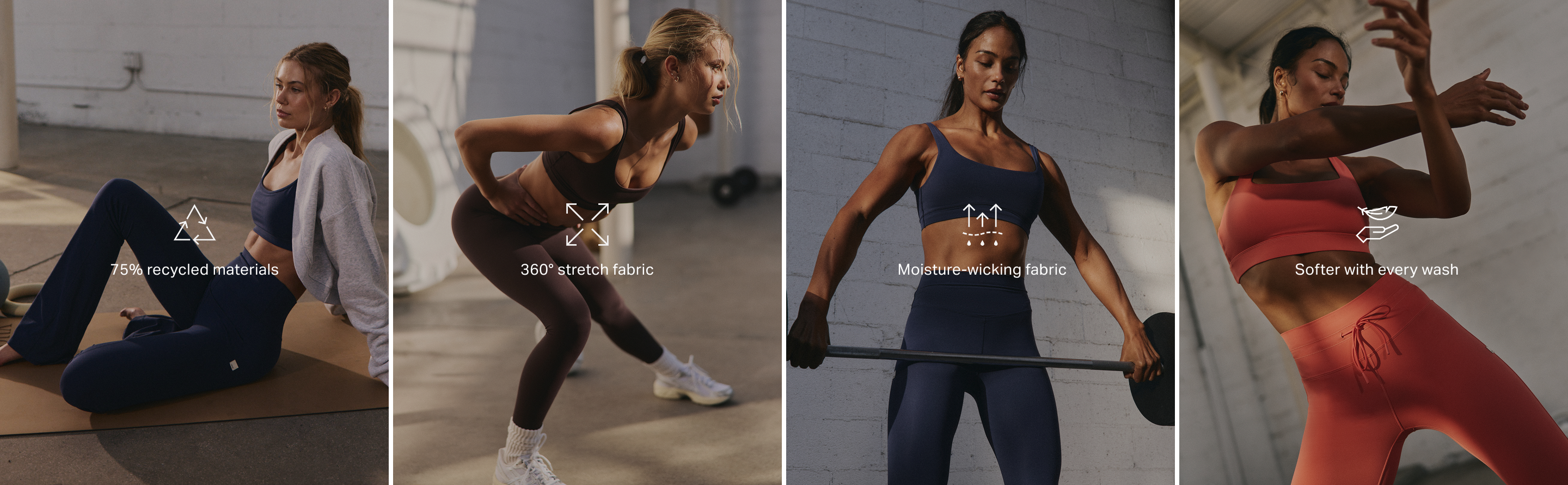 woman wearing vuori blissblend