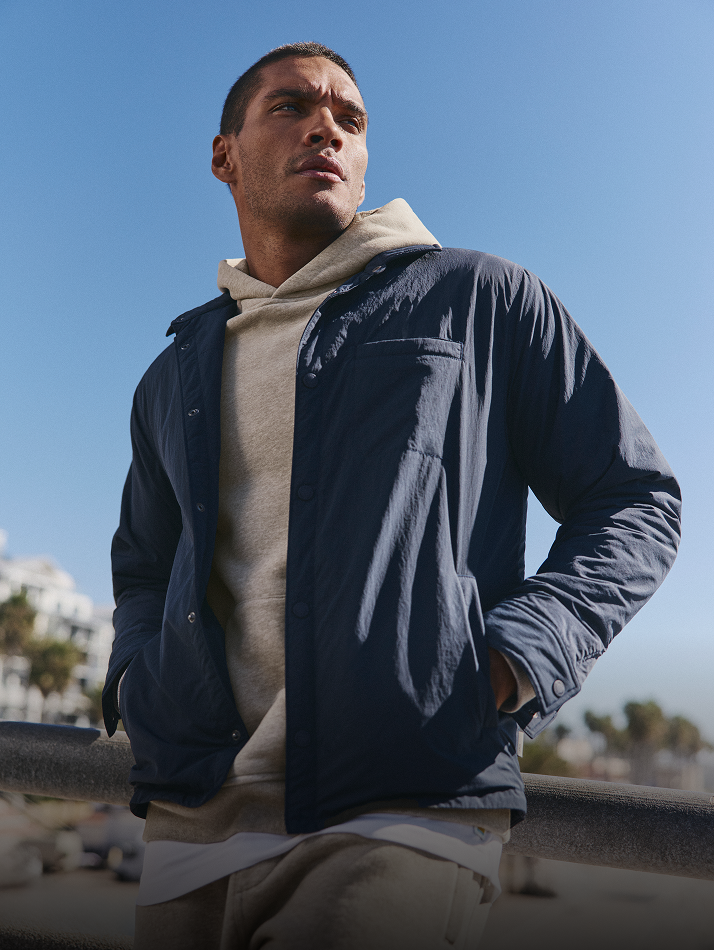 man wearing vuori outerwear
