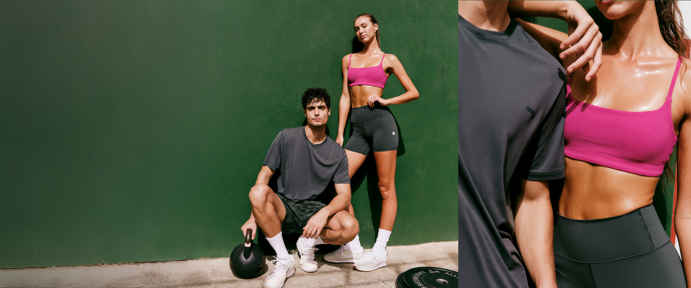 man and woman wearing vuori clothing