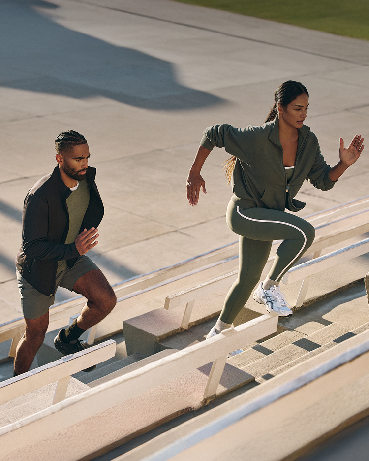 man and woman in vuori clothing