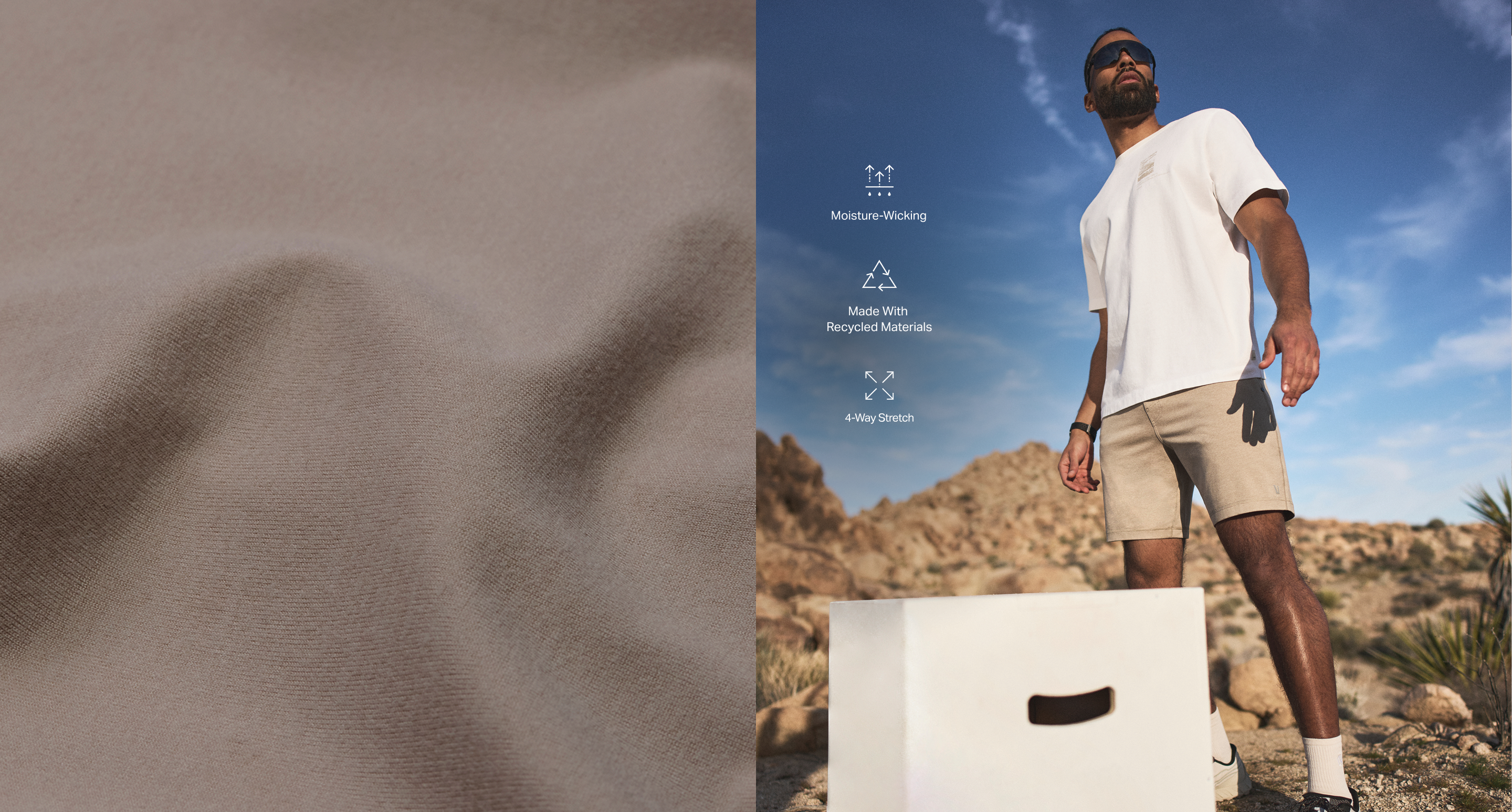 Man wearing vuori dreamknit