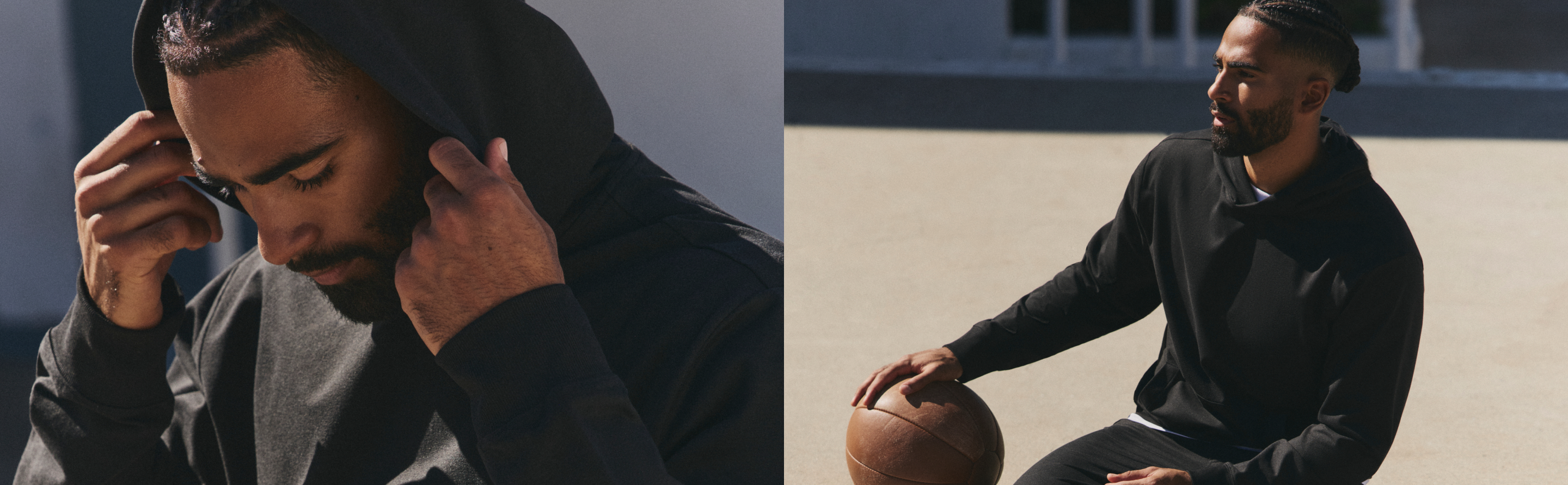 man wearing vuori dreamknit