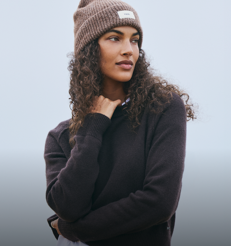 woman wearing vuori clothing