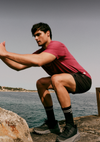 man wearing the vuori kore short