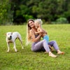 alana blanchard with child wearing warmup halo jogger