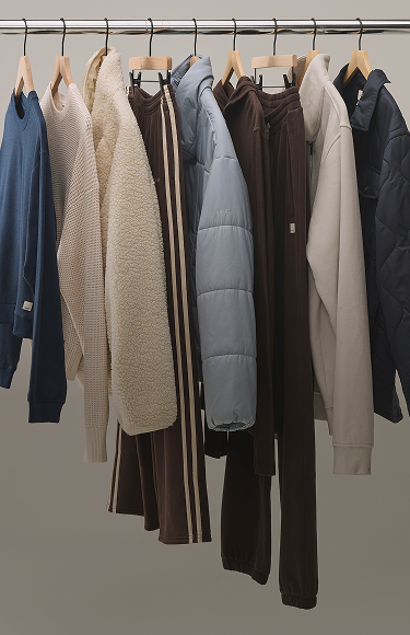 rack of vuori clothing
