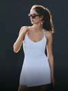 woman wearing vuori dress