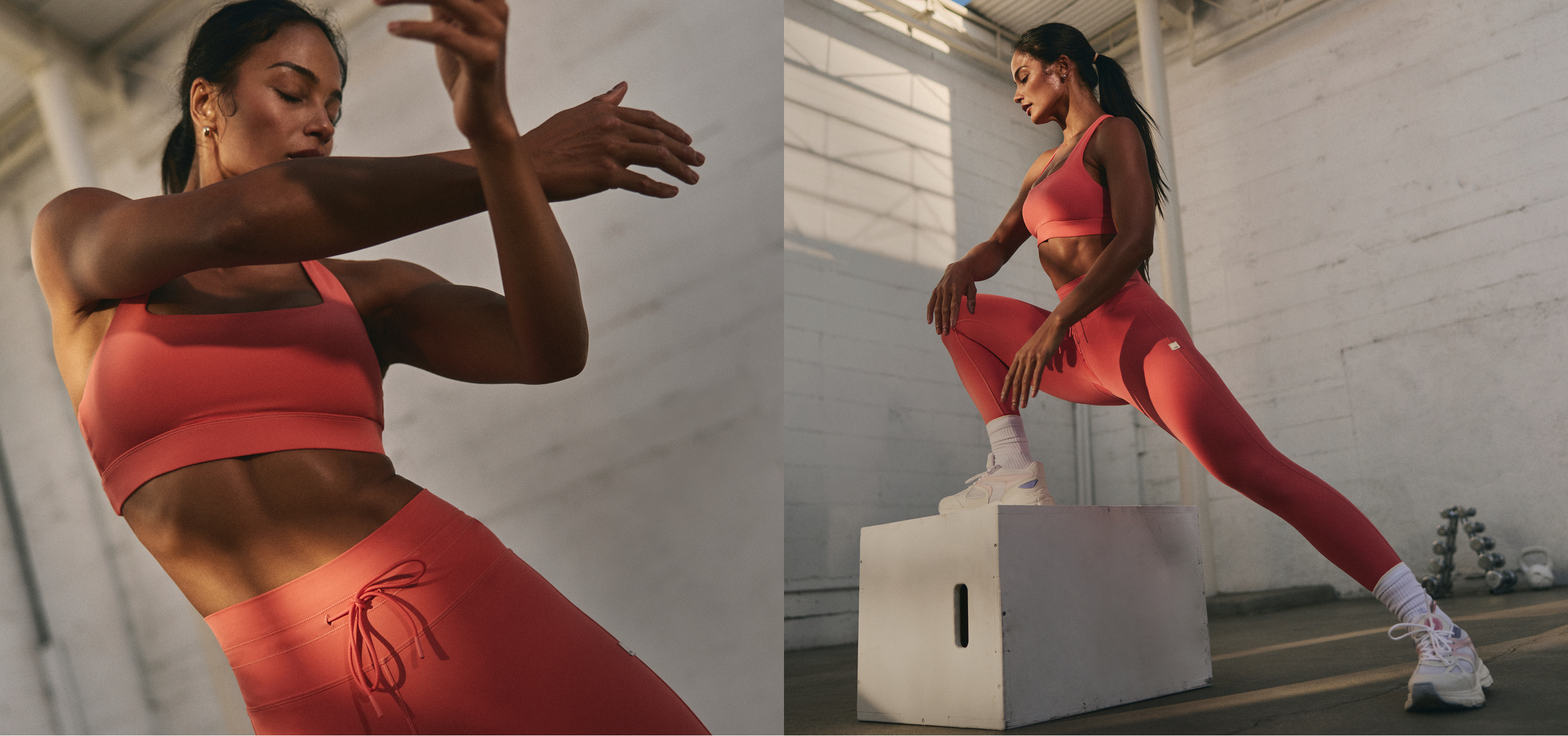 woman wearing vuori blissblend