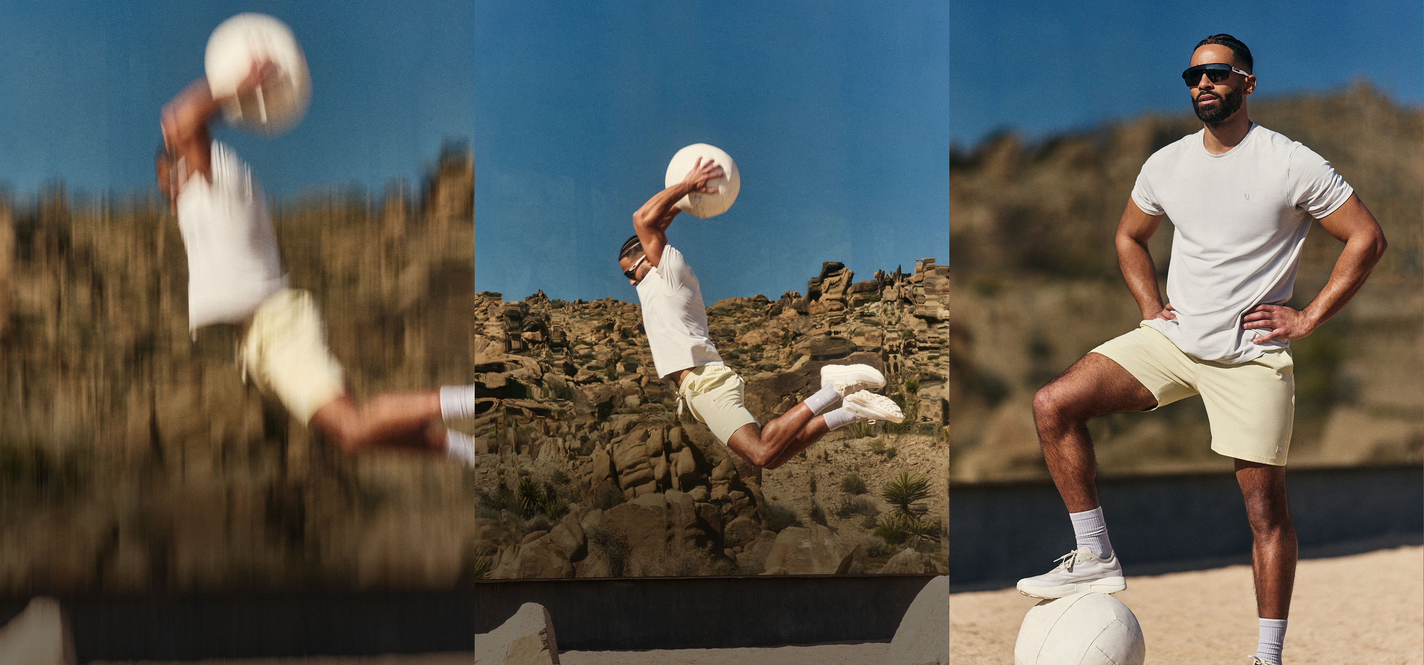 man working out in the vuori banks session short