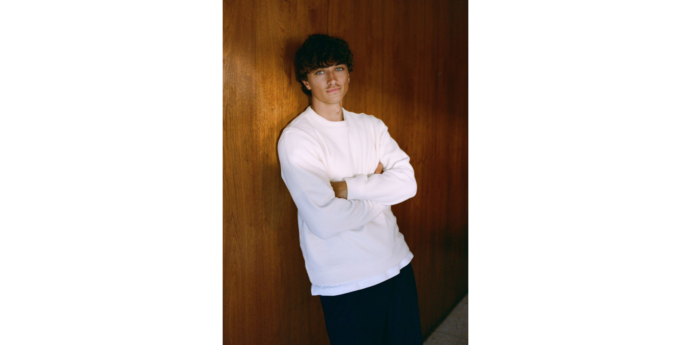 gavin casalegno wearing beach fleece