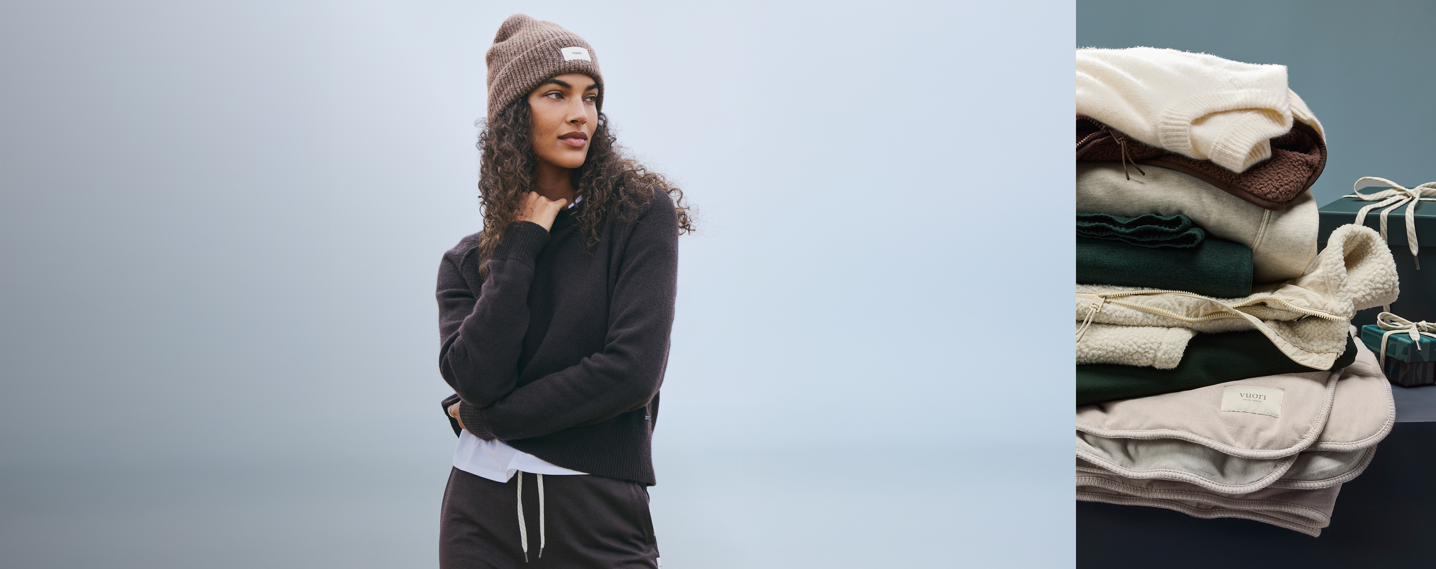 woman wearing vuori clothing