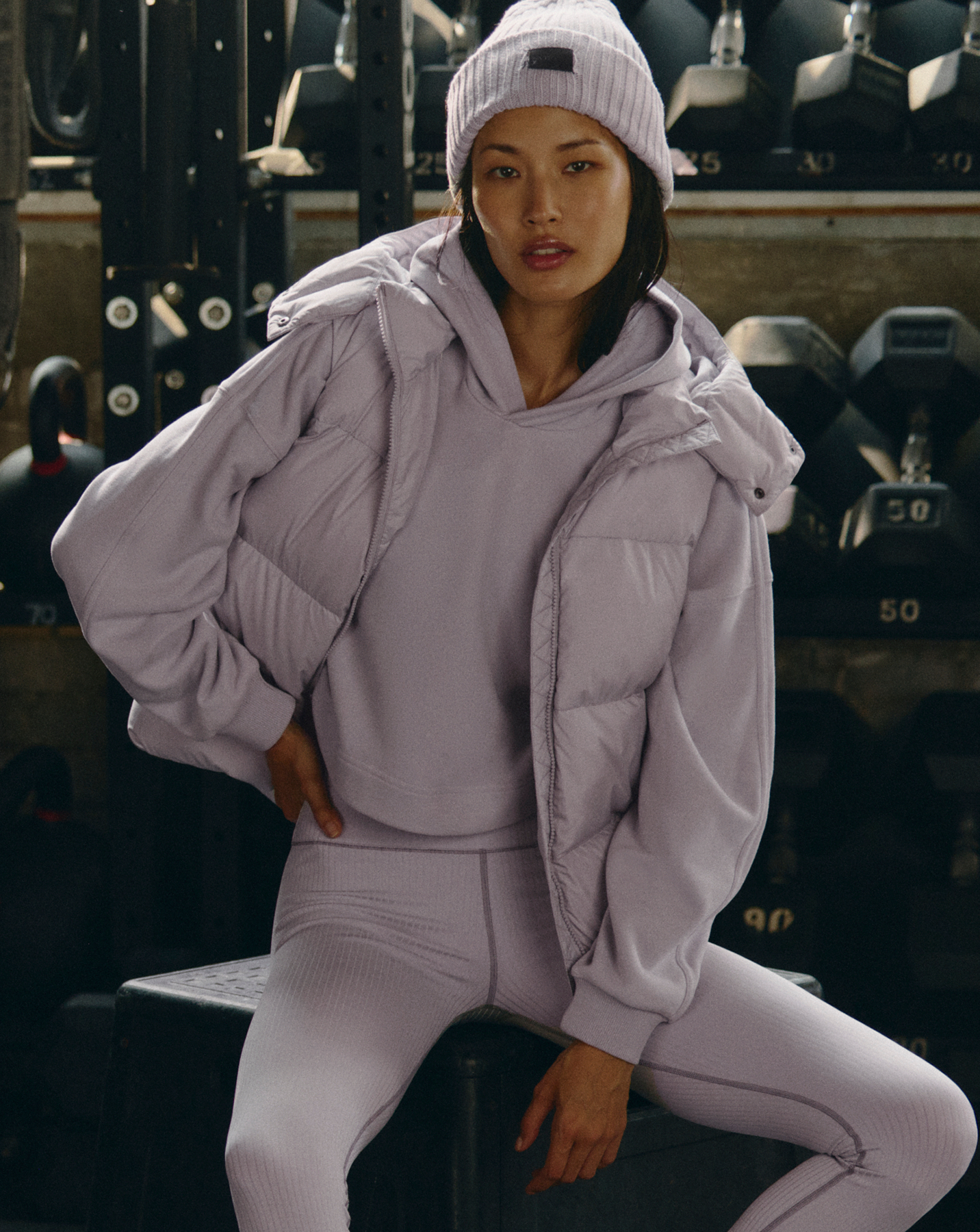 woman wearing vuori clothing