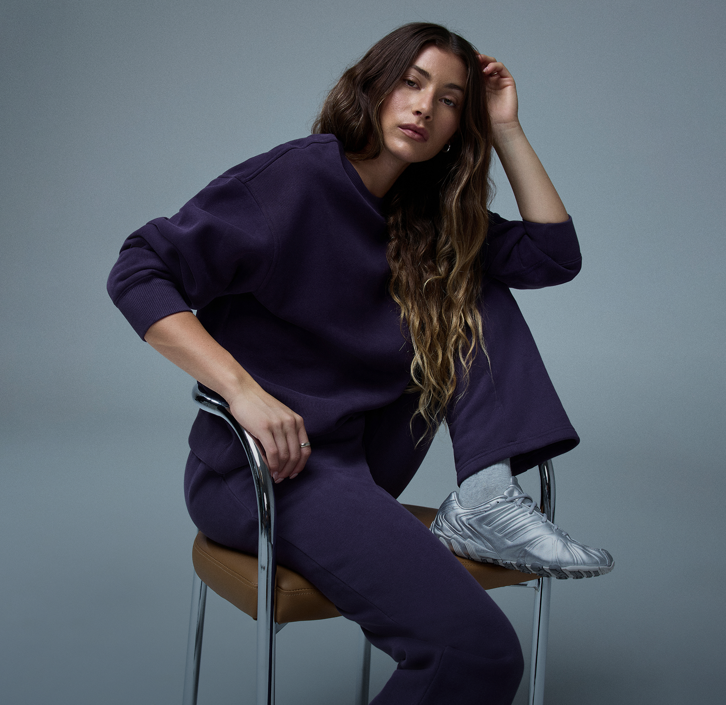 woman wearing vuori restore