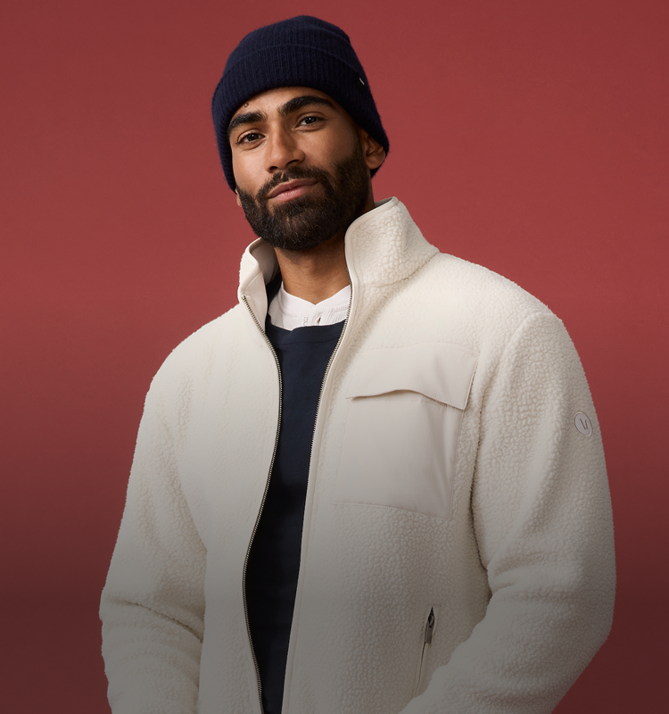 man wearing vuori shirt jacket