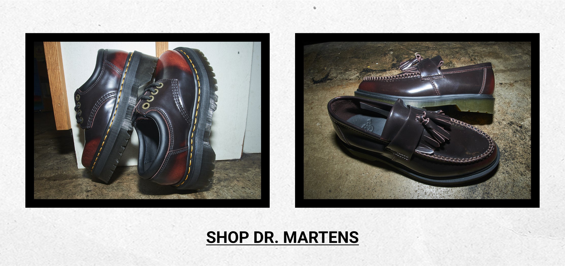 Black Dr. Martens lace-up boots styled for fall