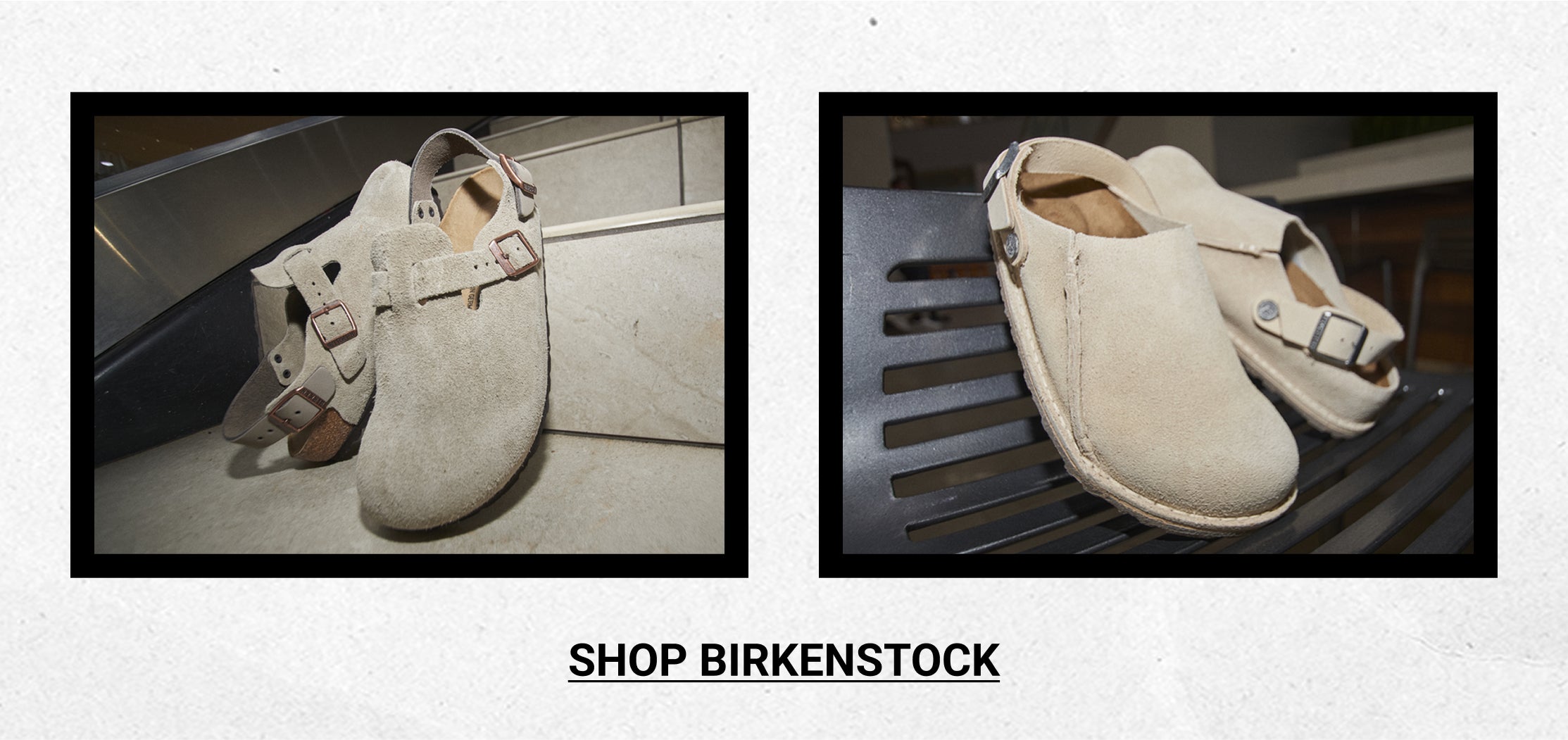 Classic Birkenstock clogs in fall-inspired neutral colors