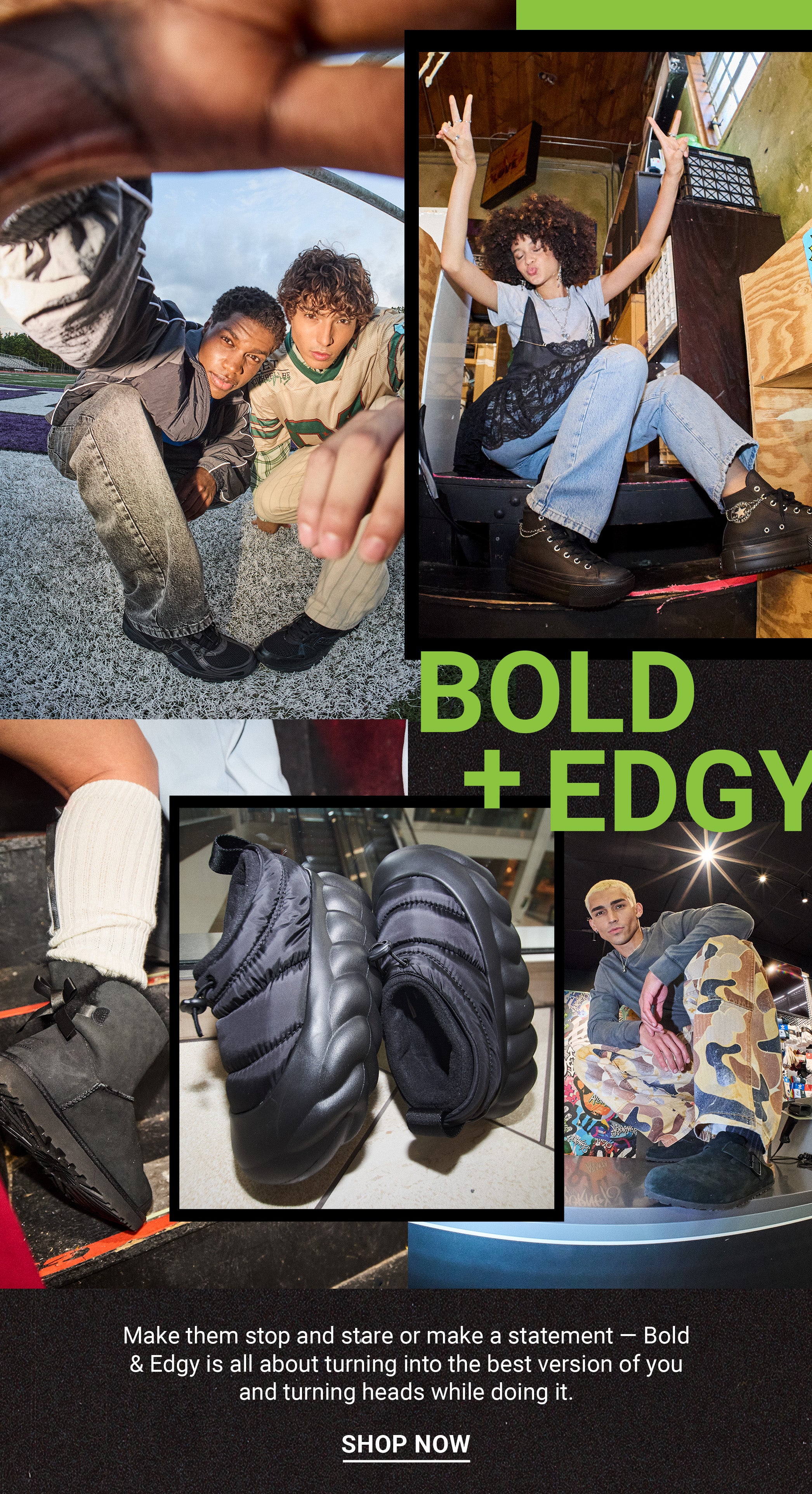 Black statement boots from the fall collection