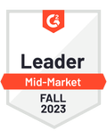 G2 - Leader (Mid Market) - Fall 2023 badge