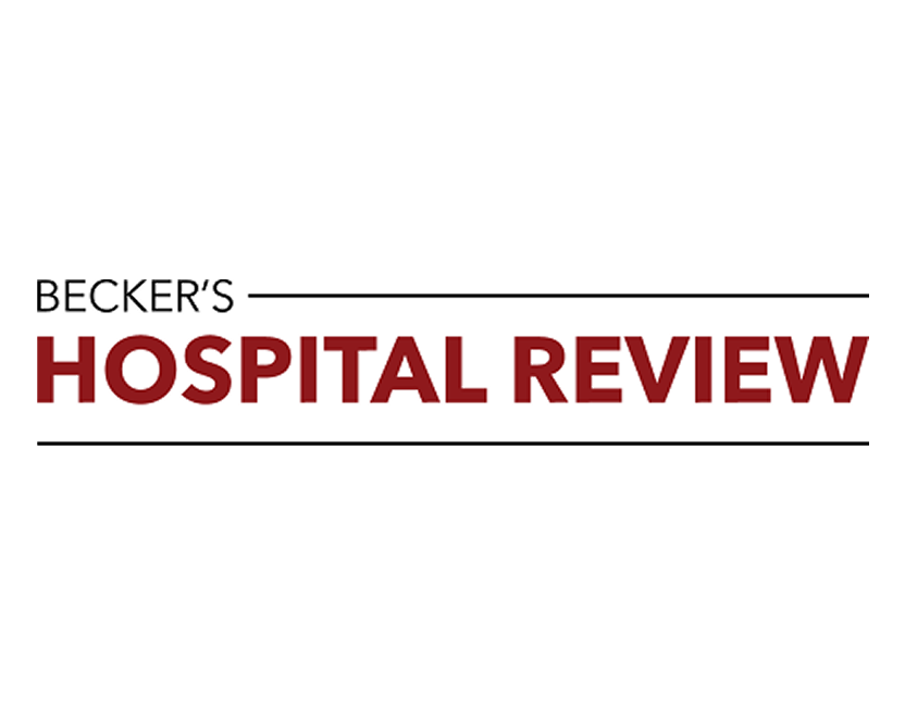 Becker’s Hospital Review logo in red and black text on a light background