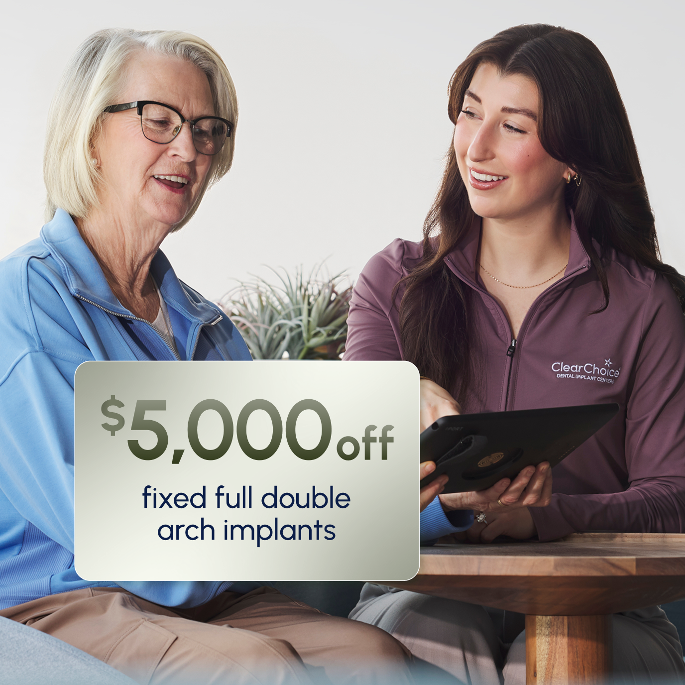 $5,000 off fixed full double arch implants