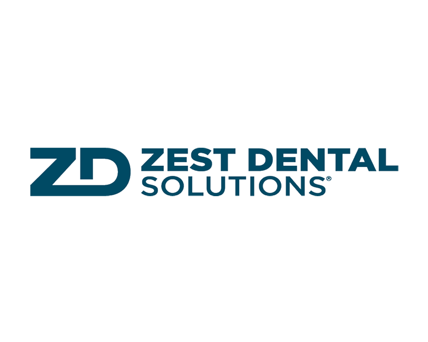 Zest Dental Solutions logo in blue text on a light background