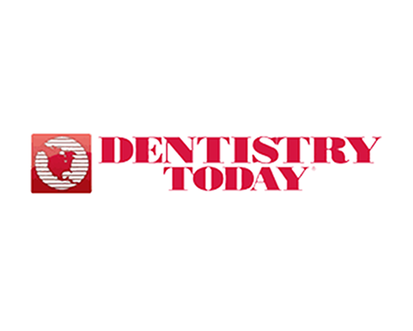 Dentistry Today logo in red text with globe icon on a light background