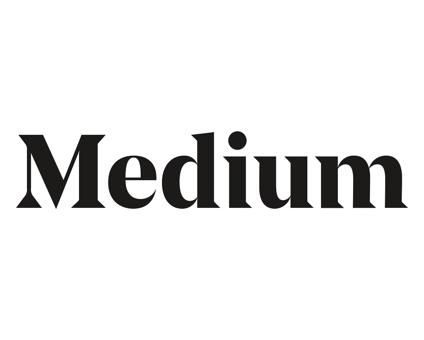 Medium logo in black text on a light background