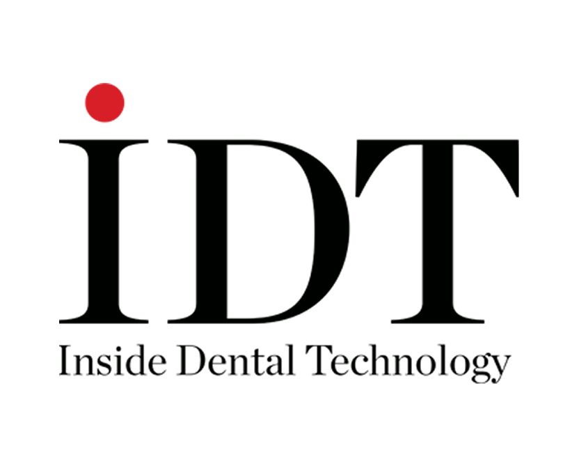 IDT Inside Dental Technology logo in black text with red accent on a light background