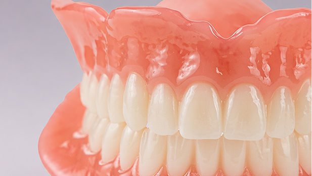 A full set of dentures
