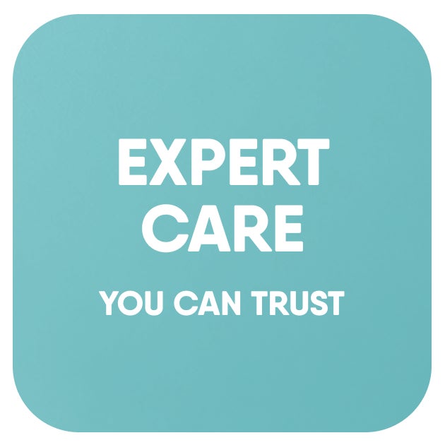 Graphic which reads "Expert care you can trust"