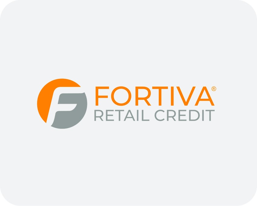 The Fortiva Retail Credit logo featuring an orange and gray circular “F” icon with bold orange text on a light gray background.
