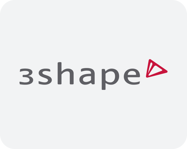 3shape logo on a gray background