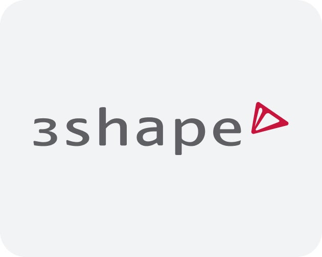 3shape logo on a gray background
