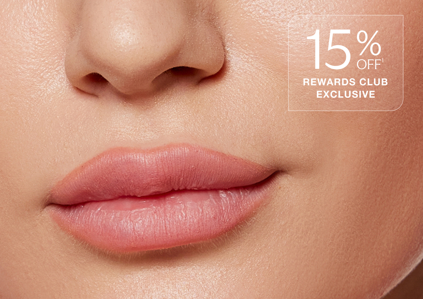 Close-up of lips highlighting Chapter Aesthetic Studio’s filler treatments with 15% off Rewards Club exclusive offer.