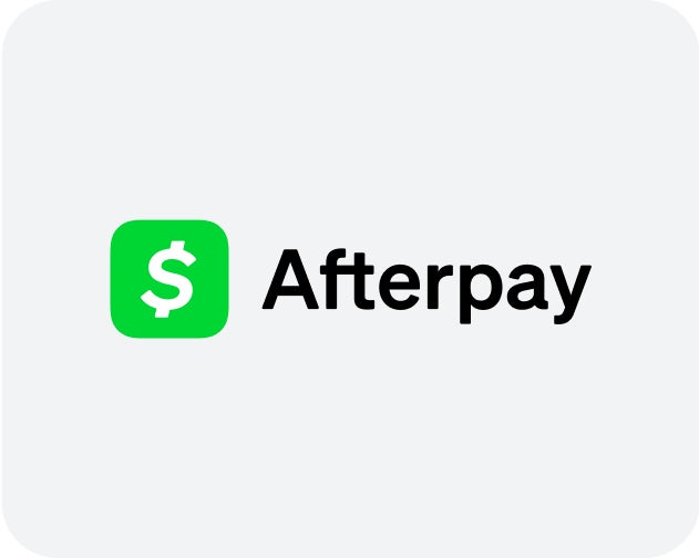 The logo for afterpay is a green square with a dollar sign on it