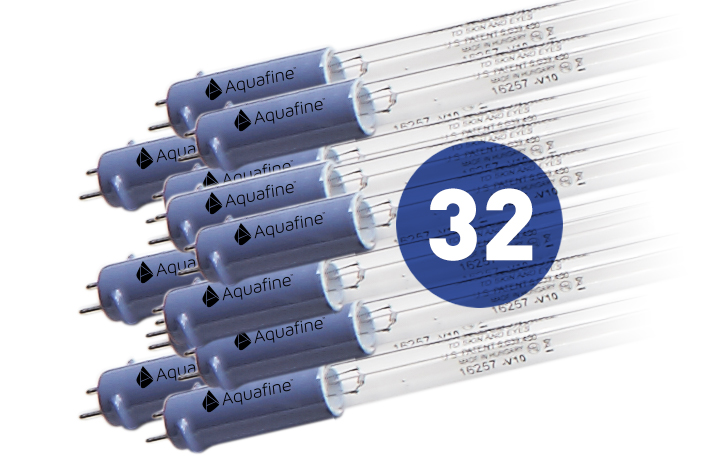 Aquafine UV Lamp, L (60"/1524mm), Single Ended 185nm, Blue, 32 Pack ...