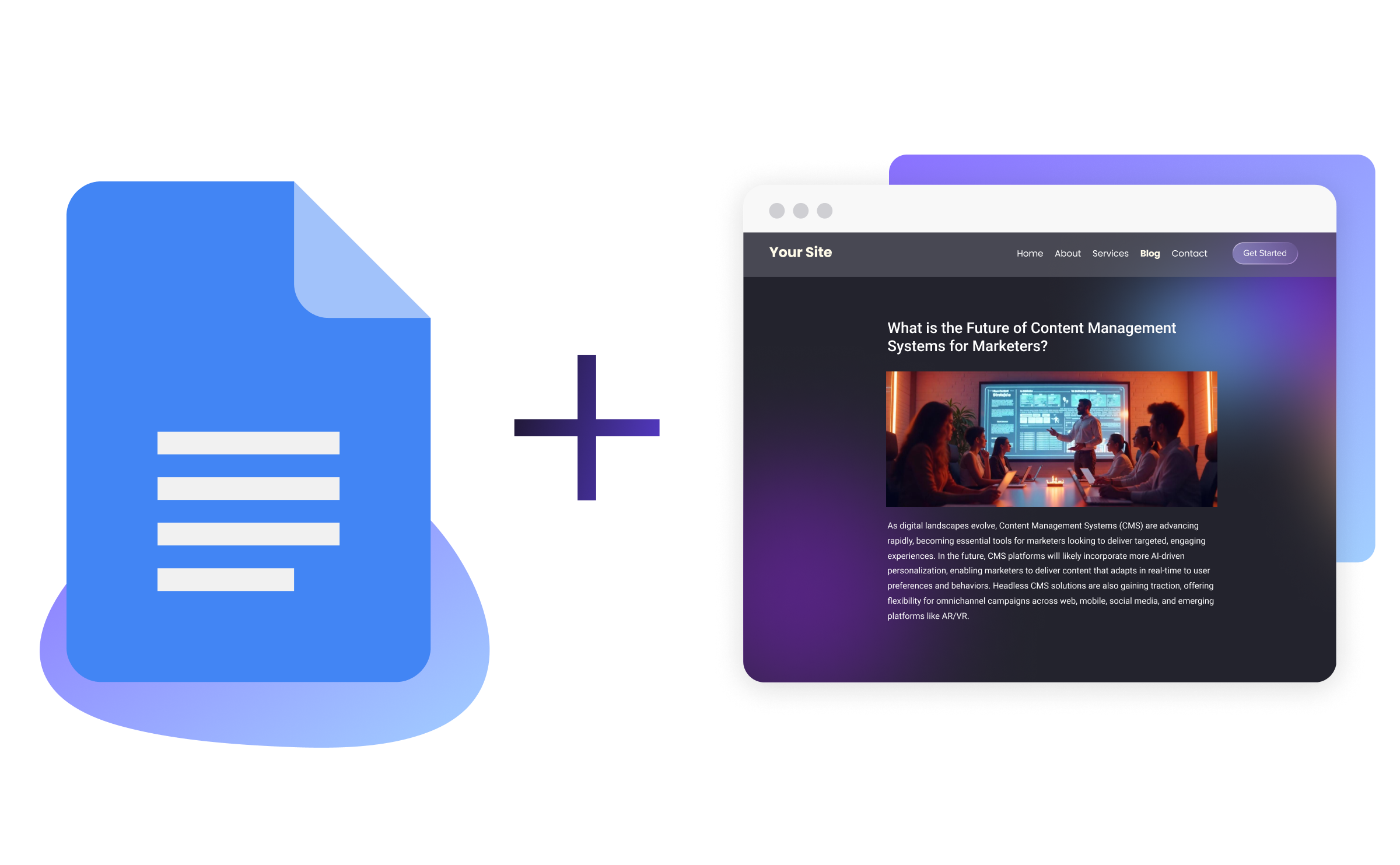 google docs + your site