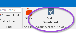 Smartsheet for Outlook add-in