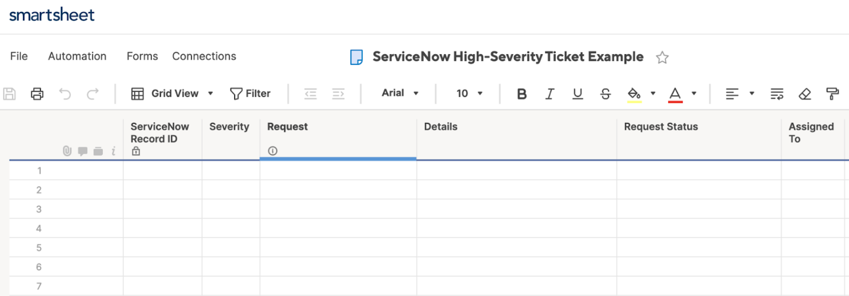 Sample sheet template