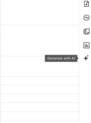Enable the Generate with AI tool