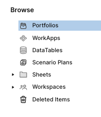 Portfolios from Browse