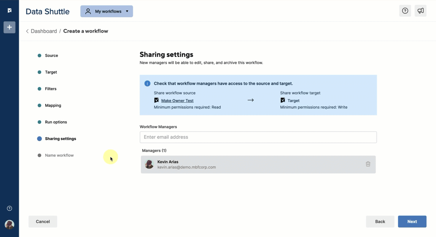 Share your new offload workflow