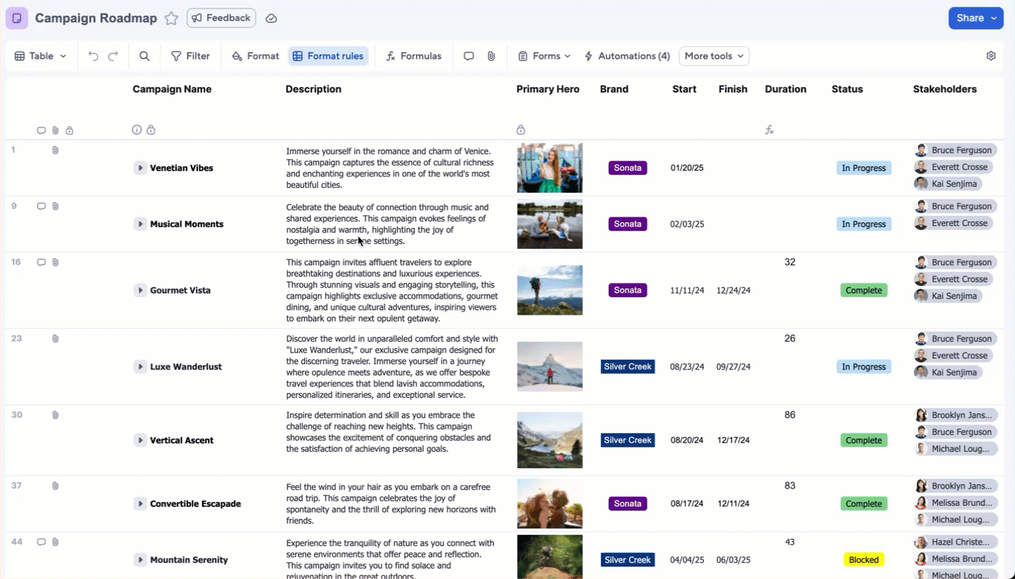 search in table view