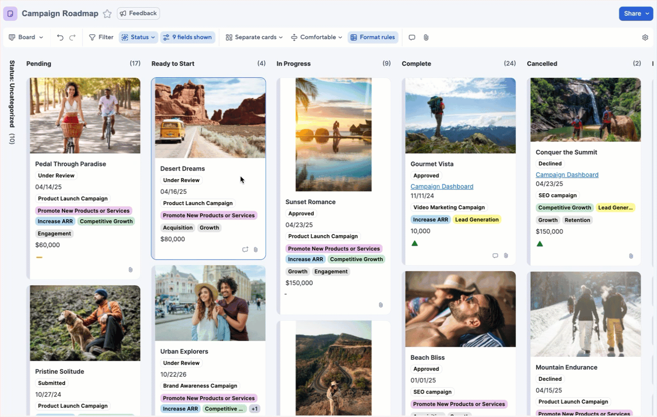 add and edit attachments in board view