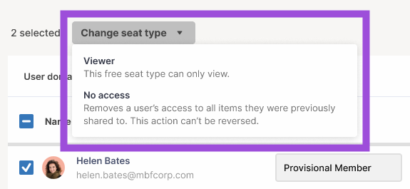 Change user type filter on the Users Type and True-up page in Admin Center