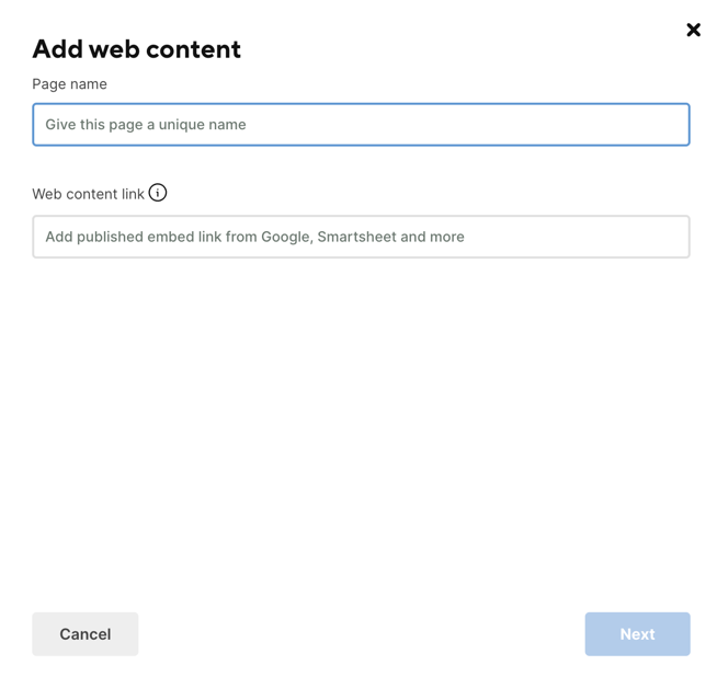 Add web content WorkApp