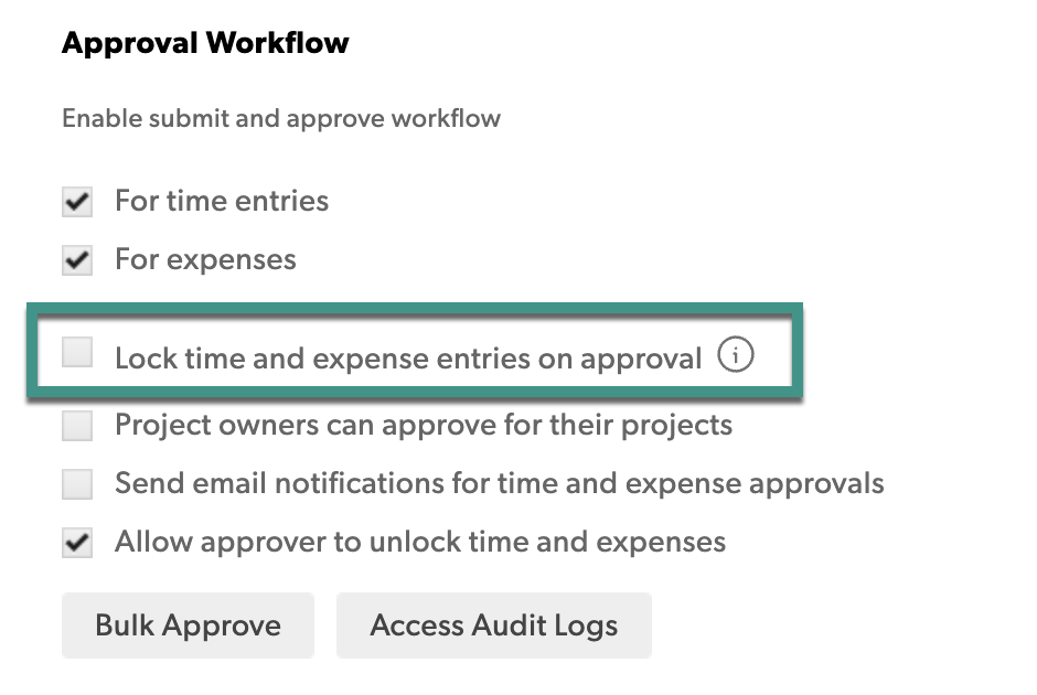 lock timesheets